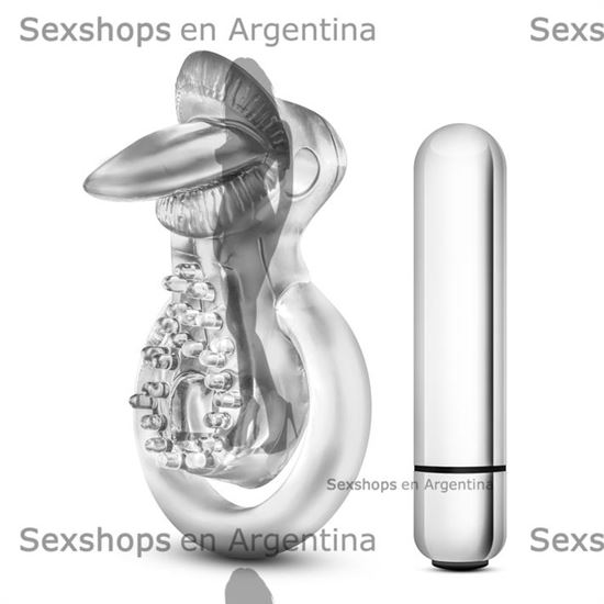 Anillo para retrasar la eyaculacion con potete vibrador